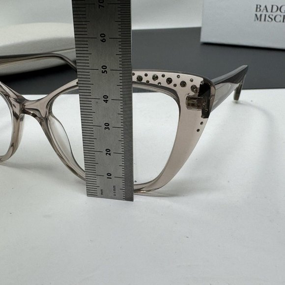 Badgley Mischka Maxina With Gem Stones Almond 52 [] 17 Eyeglasses Frame Cat Eye - Picture 12 of 14